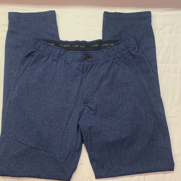 Under Armour Drive Vented Golf Navy Blue Chino Athletic Pants 36x36